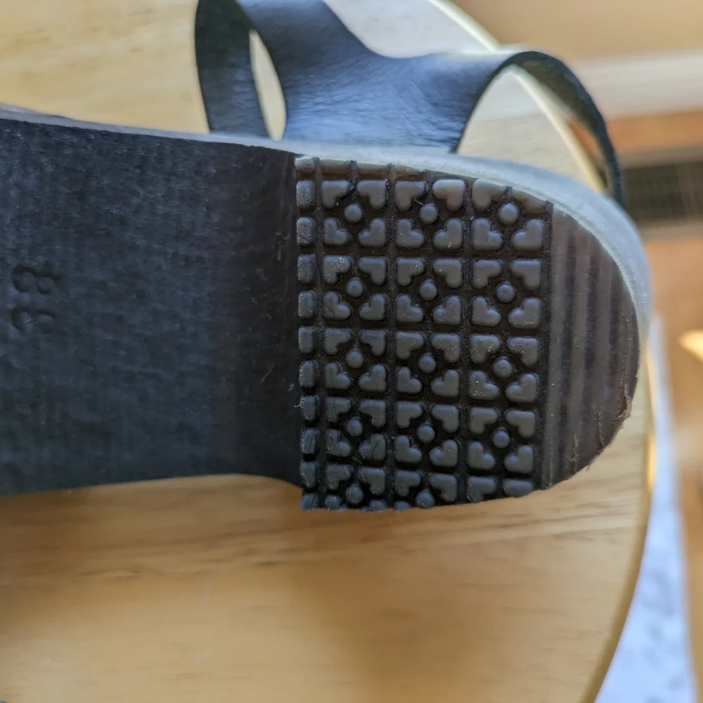 Black Women’s Leather Slingback Clogs
